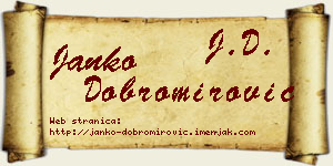 Janko Dobromirović vizit kartica